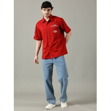 POLOKOŠILE (TRIČKO S LÍMEČKEM) ČERVENÉ - JAWA MOTORCYCLES - (UNISEX)